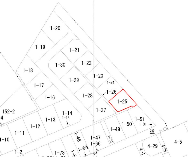 那須塩原市塩野崎新田1番25　土地 間取図・土地図