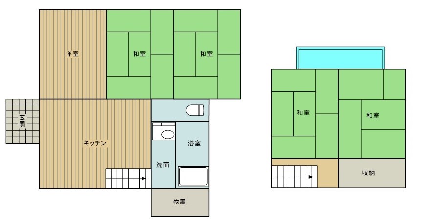 大田原市浅香三丁目3578番39　中古住宅 間取図・土地図