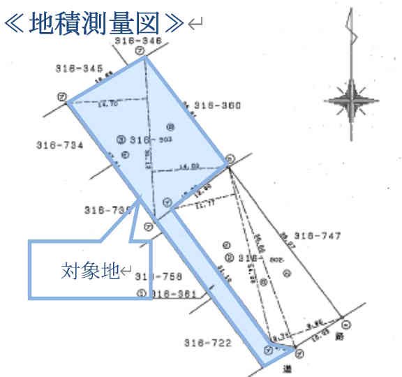 那須塩原市北赤田316番361　他　土地 間取図・土地図