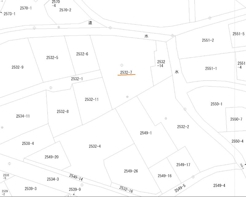 大田原市住吉町二丁目2532番7　土地 間取図・土地図