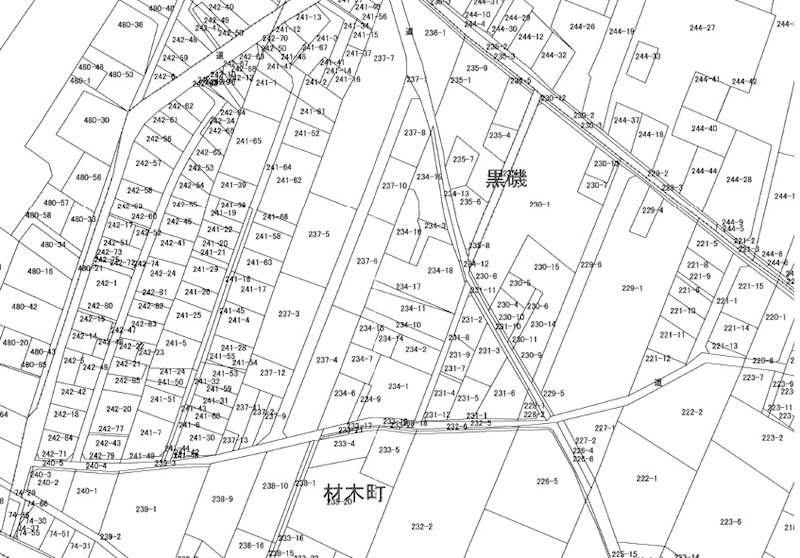 那須塩原市材木町237番5　他　土地 間取図・土地図