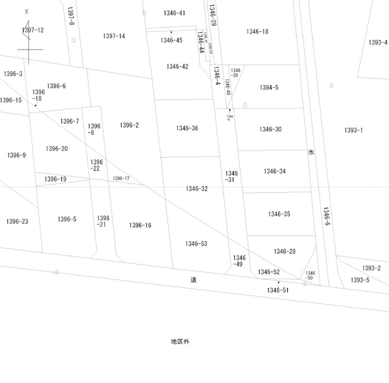 下永田五丁目1346番32　土地 間取図・土地図