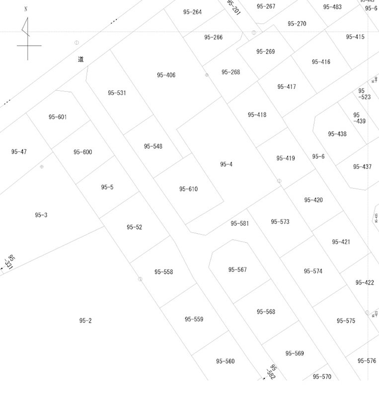 大田原市加治屋95番548　土地 間取図・土地図