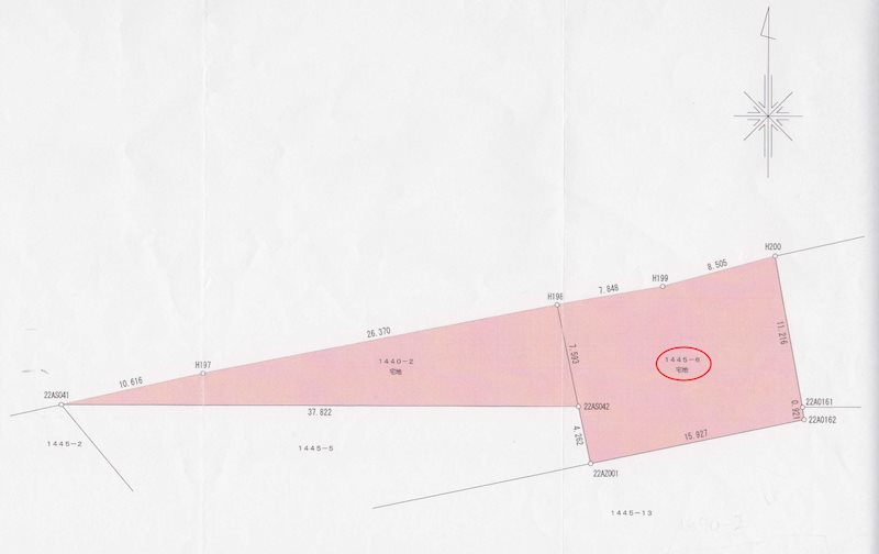 矢板市上町1445番6　土地 間取図・土地図