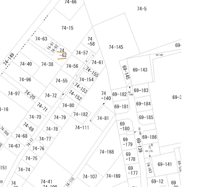 那須塩原市豊浦北町74番62　土地 間取図・土地図