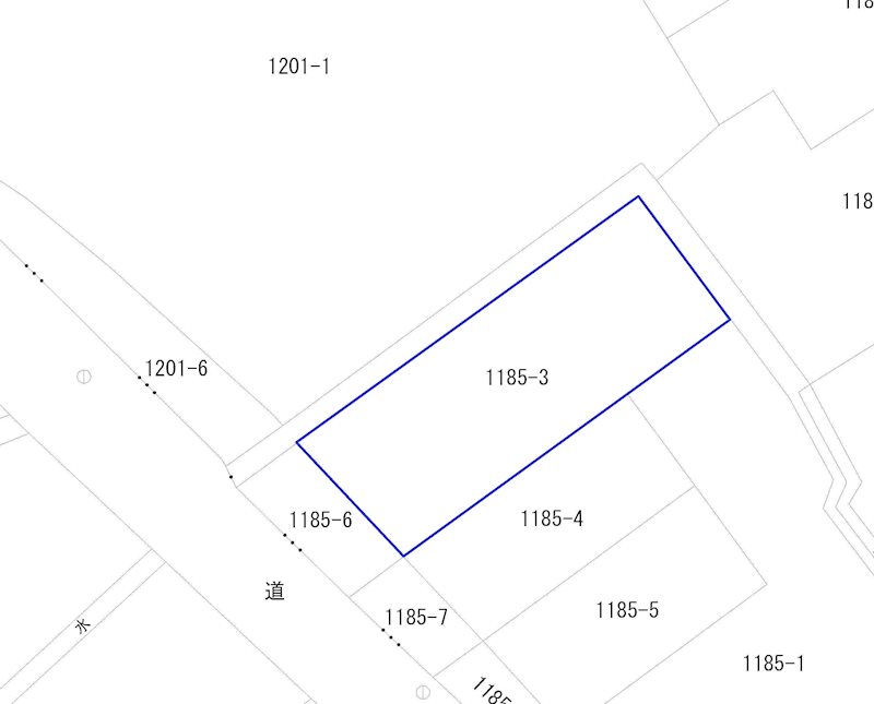 大田原市若草二丁目1185番3　土地 間取図・土地図