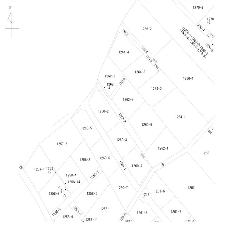 矢板市中1260番2　土地 間取図・土地図