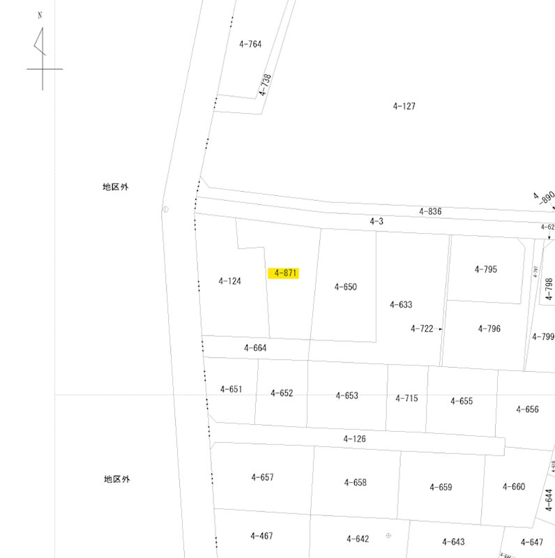 那須塩原市西幸町4番871　土地 間取図・土地図