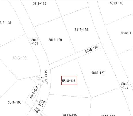 さくら市フィオーレ喜連川三丁目5818番128　土地 間取図・土地図