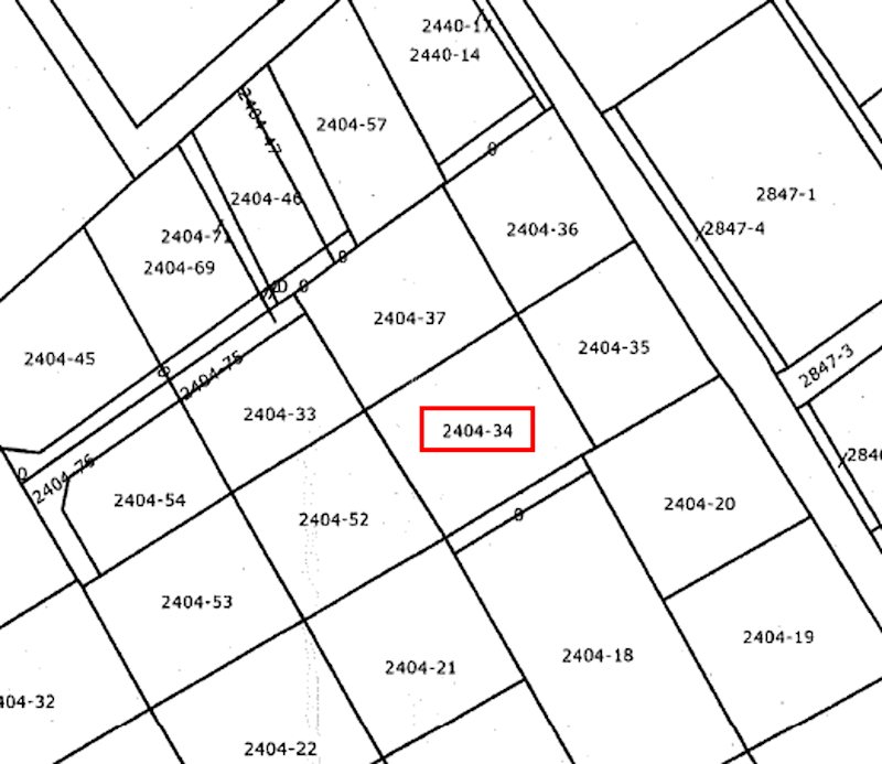 高根沢町宝積寺2404番34　土地 間取図・土地図