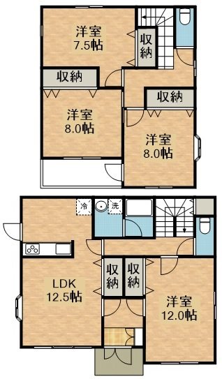 栃木県那須塩原市下永田６丁目 間取図・土地図