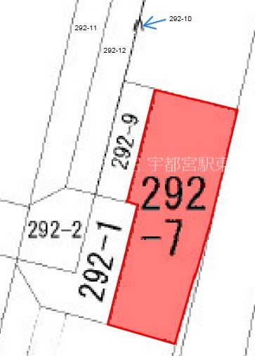 【分譲：区画④】宇都宮市今泉町293番7  土地 間取図・土地図