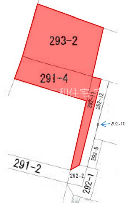 【分譲：区画①】宇都宮市今泉町293番2  他　土地 間取図・土地図