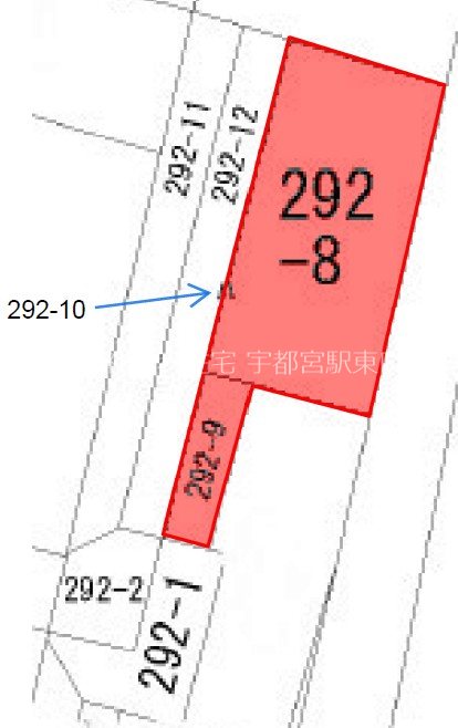 【分譲：区画③】宇都宮市今泉町292番8  他　土地 間取図・土地図