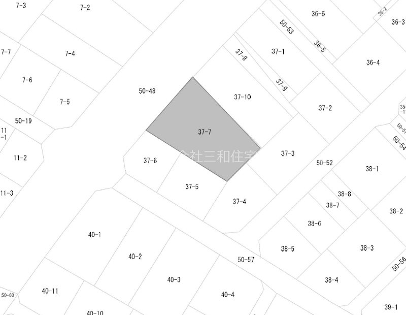 栃木県矢板市末広町 間取図・土地図