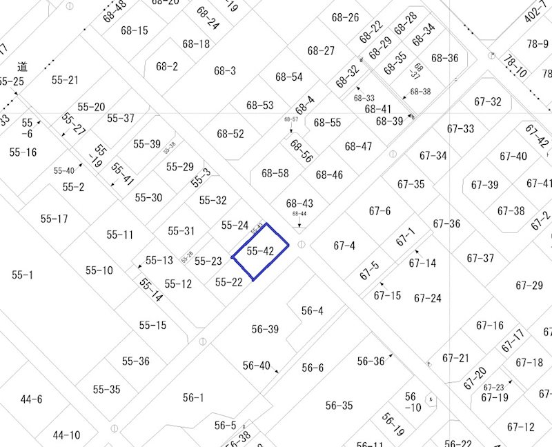 栃木県那須塩原市東三島３丁目 間取図・土地図