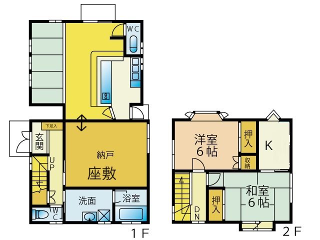 大田原市中央一丁目2351番地62　中古住宅 間取図・土地図