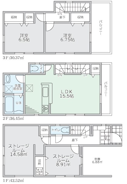 大阪市東住吉区湯里　3号地  間取り図