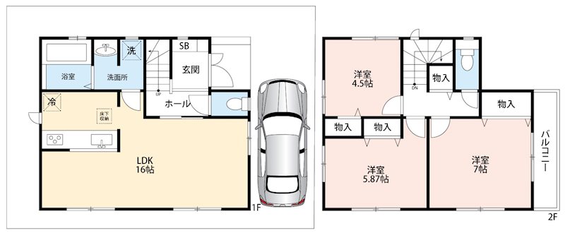 高槻市柳川町　2号地 間取り図