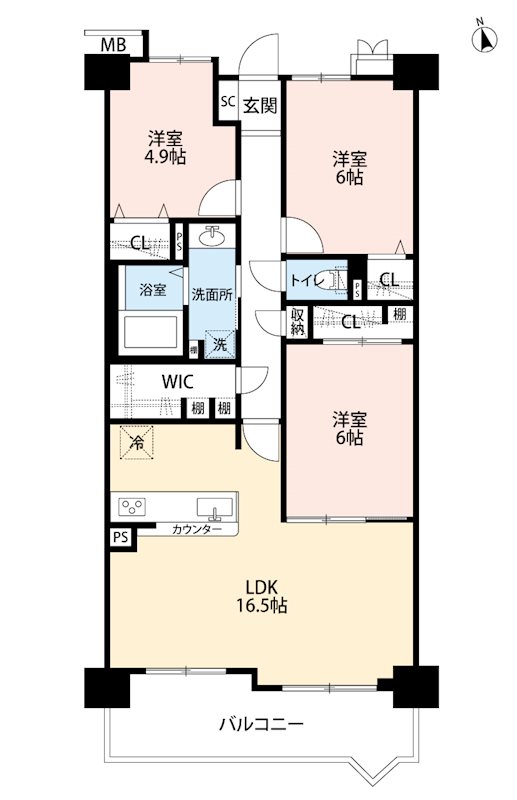 枚方長尾ガーデンハウス 間取り図