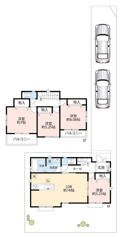 高石市高師浜　C号地 間取り図