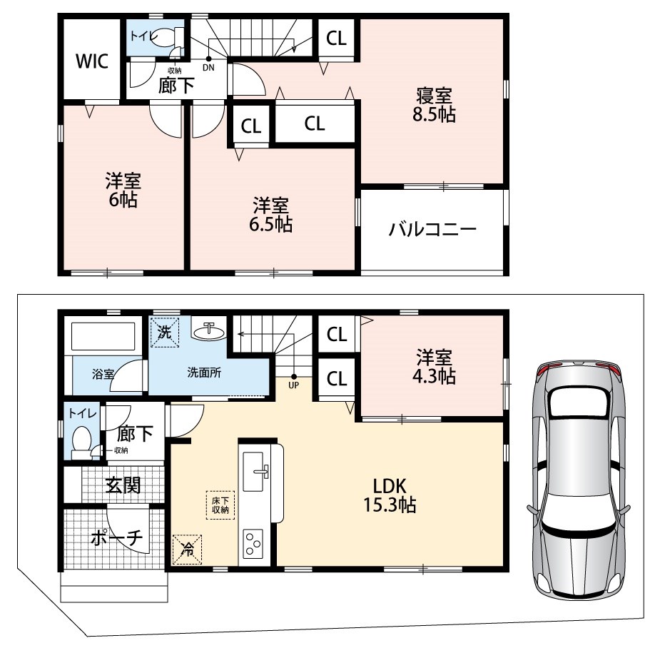 八尾市福万寺町　第6期　4号地  間取り図