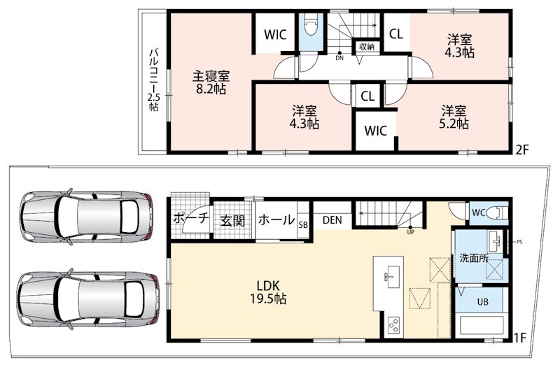 枚方市上島東町　第1期 間取り図