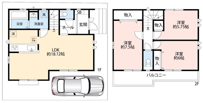 柏原市法善寺　C号地 間取り図