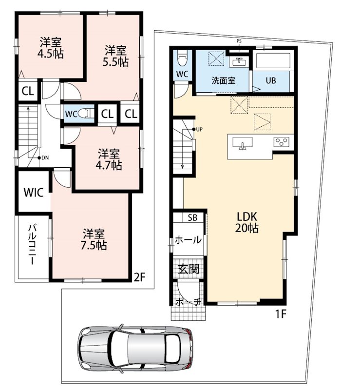 堺市東区草尾　第1期　3号地 間取り図