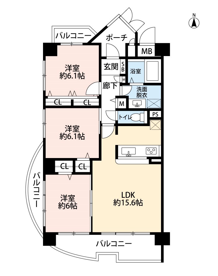 サンプラーサ津田駅前　Ⅱ番館 間取り図