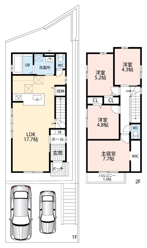 高槻市日吉台　第1期　2号地  間取り図