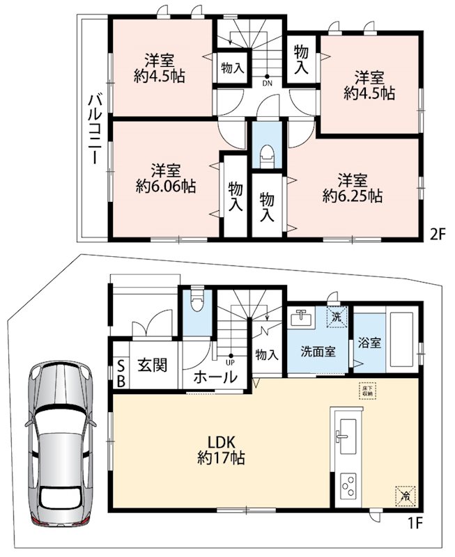 松原市三宅中　A号地 間取り図