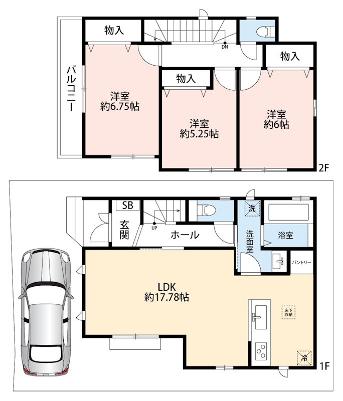 松原市三宅中　B号地  間取り図