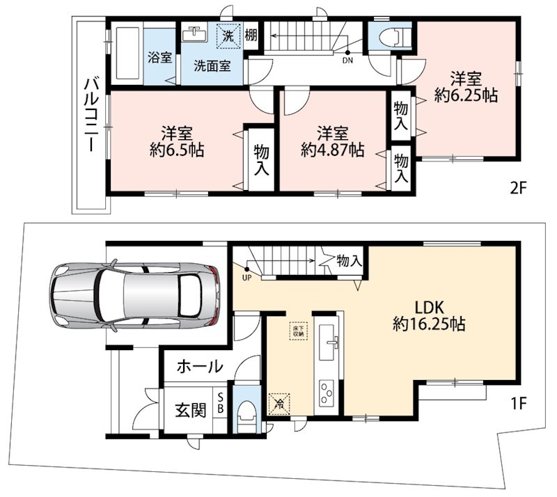 松原市三宅中　D号地  間取り図