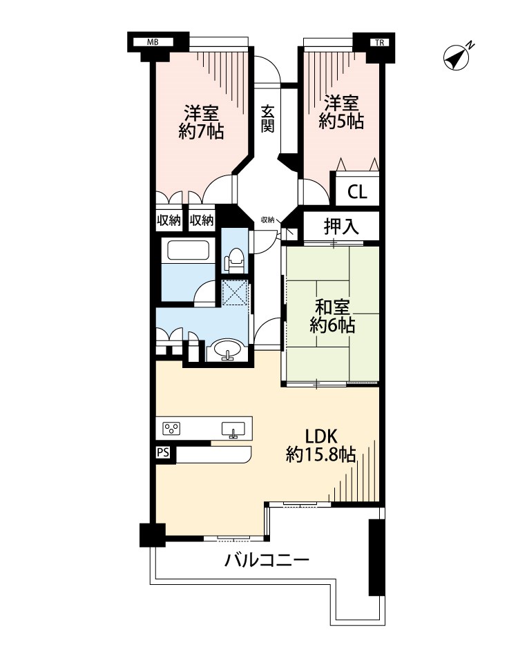 レスタージュ枚方長尾 間取り図