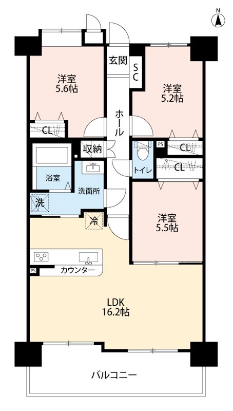 ダイアパレス枚方山田池公園  間取り図