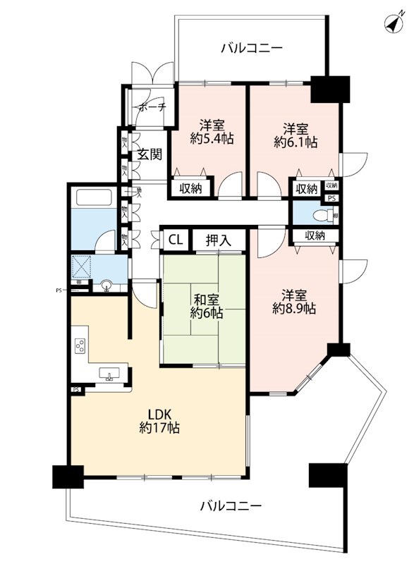 リバティパーク枚方　A棟  間取り図