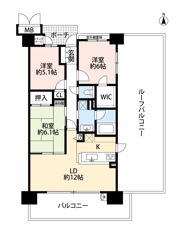 トーカンジェネライス香里丘ステラシティ 間取り図