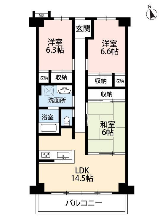 グランパティオ枚方 間取り図