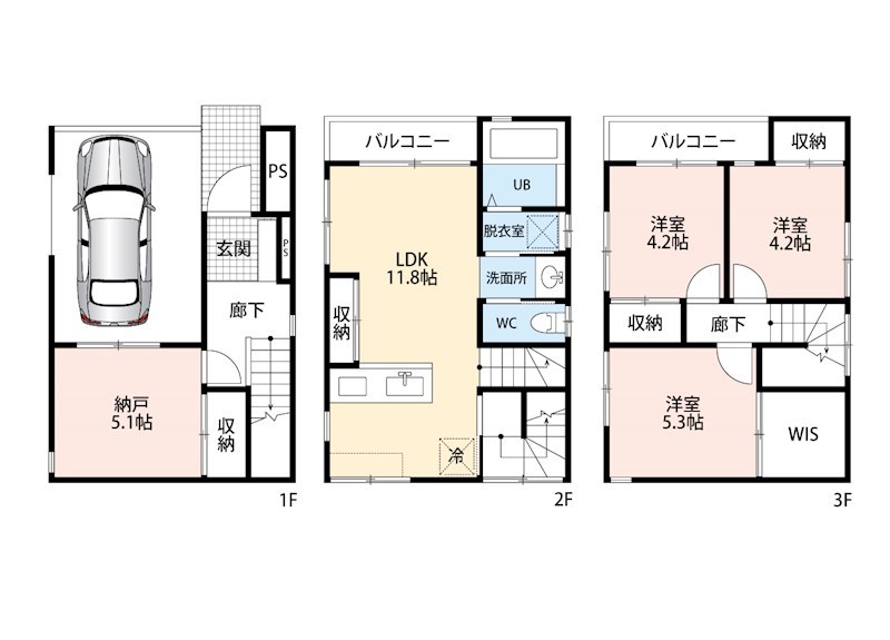 四條畷市米崎町 間取り図