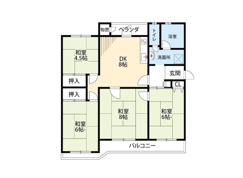 藤阪ハイツ　A10号棟 間取り図