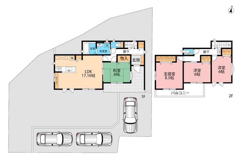 恵那市岩村町 間取図・土地図