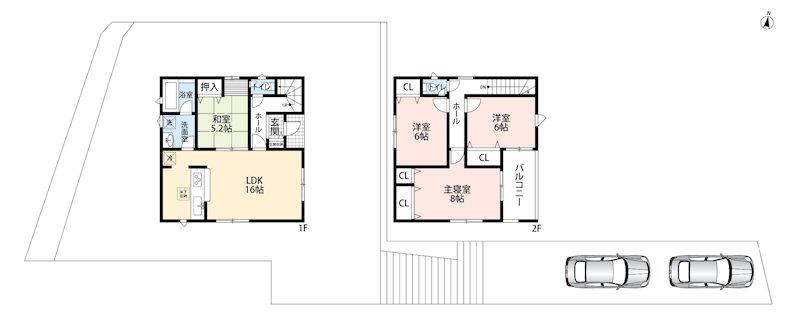 京都市北区西賀茂蟹ケ坂町　第1期　3号地 間取図・土地図
