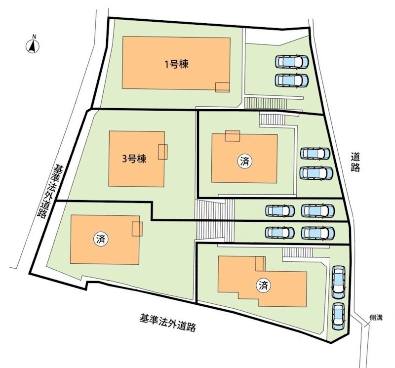 京都市北区西賀茂蟹ケ坂町　第1期　3号地 区画図