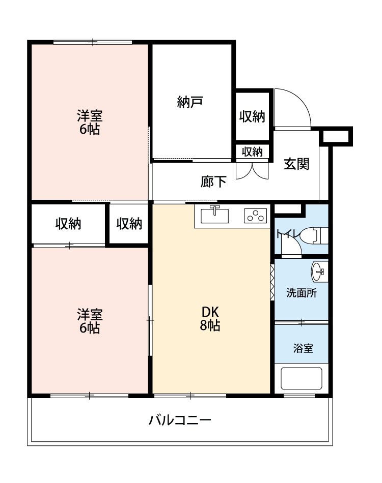 枚方ハイツ　第弐号棟 間取図・土地図