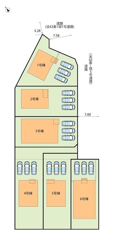 中津川市駒場　第4期　3号地 区画図