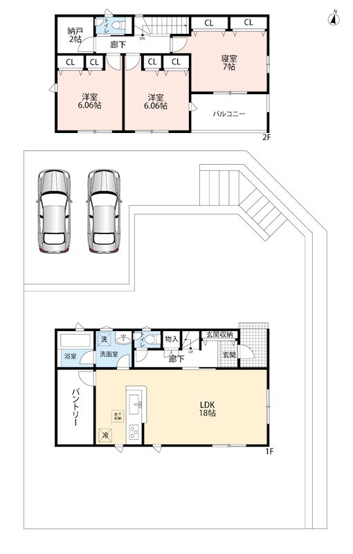 瑞浪市学園台　第2期　5号地 間取図・土地図
