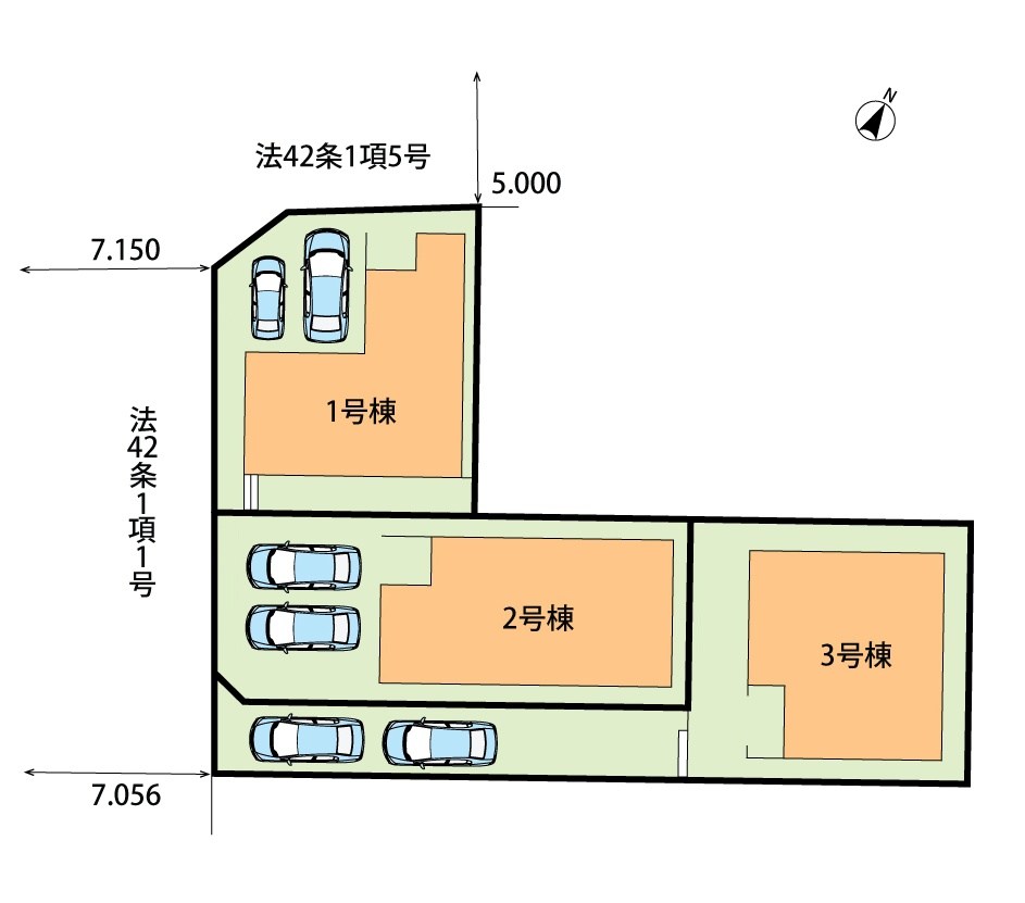 京都市北区鷹峯南鷹峯町　2号地  区画図