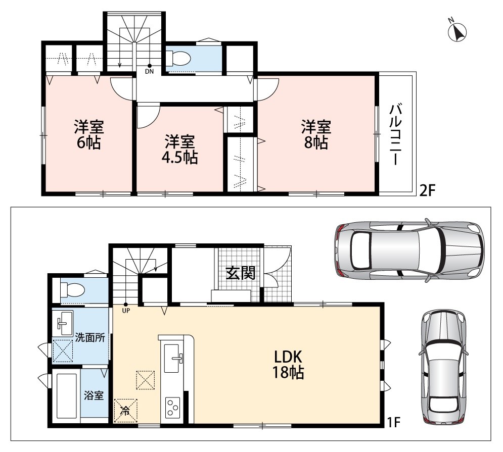 高槻市安岡寺町　第1期　2号地 間取図・土地図