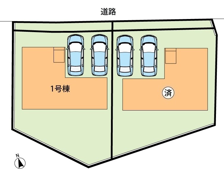 草津市下笠町　第24-1期　1号地 区画図